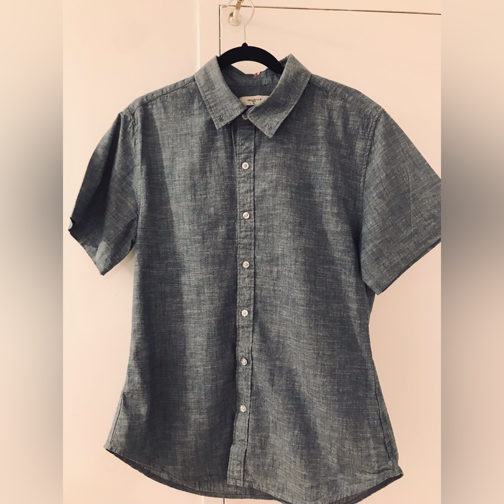 MEN SHORT SLEEVE BUTTON SHIRT